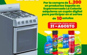 Supermercados La Colonia e' Sapolio premian tu lealtad con estufas Whirlpool